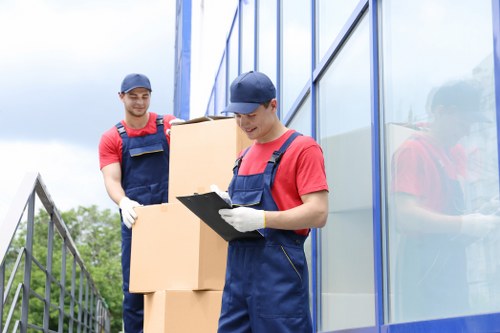 A moving truck loaded safely for home or business relocation in Westkensington