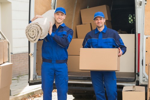 Packed moving truck ready for loading in Westkensington