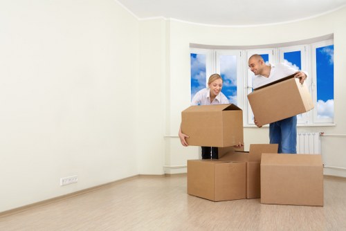House removalists preparing a move in West Kensington