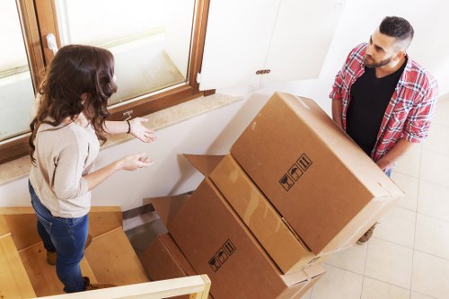 Customer completing a secure Removals Westkensington transaction online