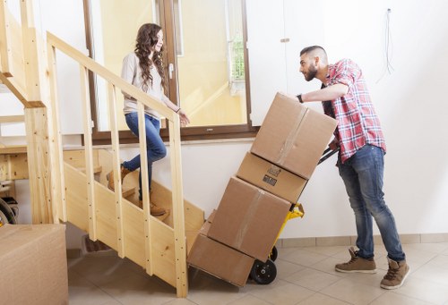 Local Westkensington man and van loading household items carefully