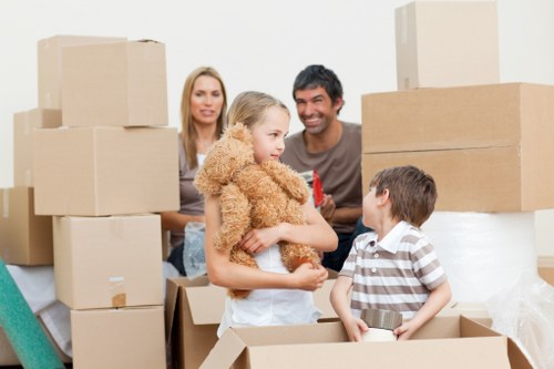 Packing boxes for a West Kensington house move